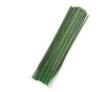 100 UNIDS Tallos De Flores Verdes Alambre Hierro Celebración Bodas Navidad Ramos Novia Jarrones for El Hogar Mesa DIY Manual Accesorio Material Decoración para DIY Arreglo(17cm)