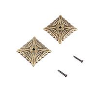 100 unids Uñas de tapicería de la vendimia, muebles clavos pernos Surtido Kit Sofá Calzado de la puerta Perno decorativo Pernos de tapicería antiguos Etiquetas de metal de bronce Etiquetas(21 * 21 mm)