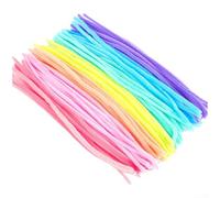 100 varillas de alambre densas y peludas para proyectos florales y artesanales hechos a mano, material de felpilla suave para facilitar la forma y el uso (7 colores)