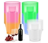 100 vasos de chupito bomb de plástico, 100 ml, vasos de chupito con inserto de vaso de chupito, vasos de plástico transparentes, vasos desechables para todos los eventos (multicolor)