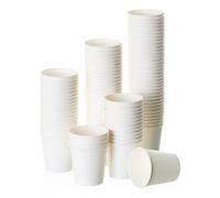 100 vasos desechables café 120 cc, 100 vasos cartón antifugas, biodegradables, compostables, reciclables, vasos cartón café, agua, infusiones, 100 vasos bebidas frías y calientes fiestas y eventos.