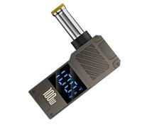 100 W PD Type-C a DC Charging Adapter - Zinc Alloy Converter Tip | to DC Barrel Jack Interface with Digital Display, Fast Power Supply for Laptops, Routers, Battery Packs, and More