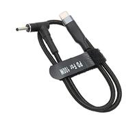 100 W PD USB Tipo C Entrada Macho a DC 3,0 Mm X 1,1 Mm Cable de Carga de Alimentación Macho para Portátiles, Cable Litz, Doble Chip, Cable de Carga para Portátil para R11 C720(JD0612 (0,5 metros))