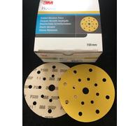 100 X 3M 51662 Discos de Lijado 255P + Hookit Adhesivo ø150mm P320 Oro 17