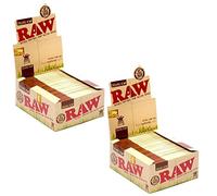 100 x Books Raw Organic Natural Hemp King Size Slim Rolling Paper Cigarette Skin