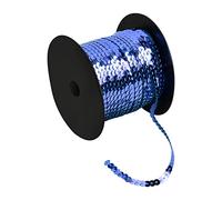 100 Yardas Rollo de Lentejuelas, Cinta de Lentejuelas para Adornos de Vestido, 6mm Tira de Lentejuelas, Adorno de Lentejuelas Colorida para Proyecto de Manualidades de Bricolaje (Azul Real)