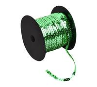 100 Yardas Rollo de Lentejuelas, Cinta de Lentejuelas para Adornos de Vestido, 6mm Tira de Lentejuelas, Adorno de Lentejuelas Colorida para Proyecto de Manualidades de Bricolaje (Verde Oscuro)
