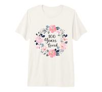 100 Years Loved 100th Birthday Floral 100 Year Old Men Women Camiseta Premium