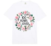 100 Years Loved Women Men 100 Years Old Cool 100th Birthday Comfort Colors Adult Heavyweight T-Shirt