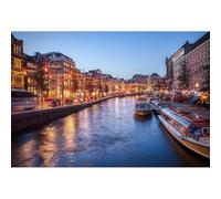 1000 (38 x 26 cm) piezas de rompecabezas para adultos, Vista Nocturna del Canal en Ámsterdam, Países Bajos, Puzzles, Puzzles, Juegos familiares, Juguetes para Adolescentes, Regalos para Amigos