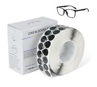 1000 almohadillas/rollo de bloqueo de lentes de alta viscosidad, consumibles de procesamiento de lentes, policarbonato antiaxial y ultra resistente al agua (24 mm x 30 mm)