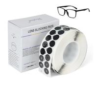 1000 almohadillas/rollo de bloqueo de lentes de alta viscosidad, consumibles de procesamiento de lentes, policarbonato antiaxial y ultra resistente al agua (22 mm x 22,5 mm)