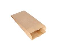 1000 bolsas de papel de estraza de 24 cm x 10 cm x 5 cm, color marrón, capacidad de llenado 0,75 kg