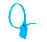 1000 bridas de seguridad numeradas con etiquetas de seguridad, cierre automático (azul claro)