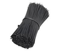 1000 bridas reutilizables de 15 cm de alambre de hierro recubierto de plástico negro para hacer paquetes y manualidades