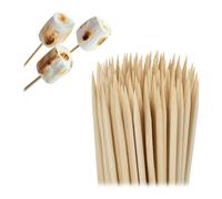 1000 brochetas de bambú para shashlik, barbacoa y fruta, set de 1000 unidades