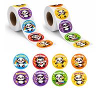 1000 calcomanías de recompensa (2 rollos) - Pegatinas motivacionales redondas de 1.2 pulgadas, bonitas etiquetas de aliento para profesores, suministros para el aula, tabla de comportamiento, escuela