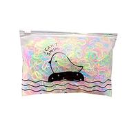 1000 cierres elásticos para el cabello, varios colores para bebé niña, colores surtidos, fácil de deslizar, sin tracción, sin daños, todo tipo de caballo