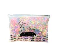 1000 cierres elásticos para el cabello, varios colores para bebé niña, colores surtidos, fácil de deslizar, sin tracción, sin daños, todo tipo de caballo