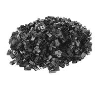 1000 clips de cable tipo R de nailon negro de 1/4 de pulgada para montaje de luces de cuerda para interiores y exteriores, abrazaderas de cables