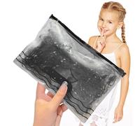 1000 corbatas elásticas para el pelo para niñas de color negro | Así que nunca las vuelvas a usar. Mantén una distancia segura de los niños