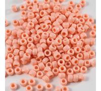 1000 cuentas acrílicas de pony de 6 x 9 mm a granel para pulseras, collares, joyas, aretes, trenzas de pelo, cuentas Kandi (naranja claro)