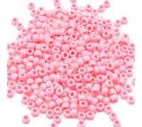 1000 cuentas acrílicas rosas de poni de 6 x 9 mm a granel para pulseras de amistad, collares, joyas, pendientes, bolígrafos, cuentas para el pelo, kit de trenzado