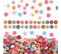 1000 cuentas de letras de la A a la Z, 7 mm cuentas de colores para enhebrar, perlas acrílicas redondas para pulseras, joyas, manualidades, collares, adornos, colgantes, accesorios, dorados