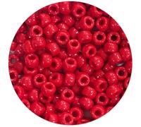 1000 cuentas de poni rojo de 6 x 9 mm, cuentas acrílicas Kandi para trenzar el cabello, pulseras, fabricación de joyas y manualidades