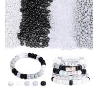 1000 cuentas negras Pony Beads, 9 mm para pulseras
