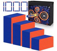 1000 Dardos Dart de Espuma, recambios compatibles con N-Strike Elite Series Blasters, Accesorios Dart con Shooting Practice Target Toy Storage Mesh Bag