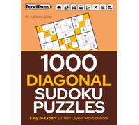 1000 Diagonal Sudoku Puzzles: Easy to Expert | Clean Layout with Solutions