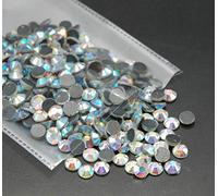 1000 estrás termoadhesivos de AB Hotfix, medida SS16/4 mm, con efecto superficial de aurora boreal para trabajos de bricolaje en joyas, móviles, tejidos, decoraciones