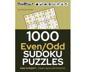 1000 Even/Odd Sudoku Puzzles: Easy to Expert | Clean Layout with Solutions
