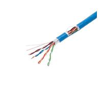 1000 ft cat5e UTP/FTP Solid, 350 MHz Cable de LAN Ethernet 24 AWG Alambre Grueso - Cable de Red RJ45 Azul Shielded (FTP)