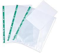 1000 fundas perforadas de calidad de 50 micorn resistentes A4 perforadas de cristal transparente