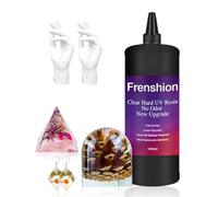 1000 g Upgrade Resina UV rígida transparente para DIY Moldeo y revestimiento Fabricación de joyas a mano + guantes
