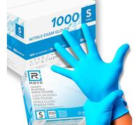 1000 guantes de nitrilo sin polvo, sin látex, hipoalergénicos, certificados CE según EN455, guantes médicos desechables (Talla S)
