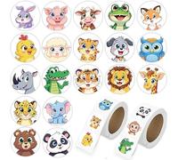1000 Hojas Pegatinas de Animales, Stickers Animales, Rollo Pegatinas Animale, Pegatina de Animale, Stickers Recompensa Pegatina Animaless para Scrapbooking, Laptop, Álbum de Fotos, Tazas (D)