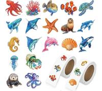 1000 Hojas Pegatinas de Animales, Stickers Animales, Rollo Pegatinas Animale, Pegatina de Animale, Stickers Recompensa Pegatina Animaless para Scrapbooking, Laptop, Álbum de Fotos, Tazas (A)