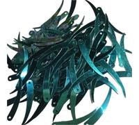 1000 lentejuelas planas color marfil con forma de chile, 5 x 32 mm, PVC, 1 orificio. Disponibles en 18 colores(Light Blue)