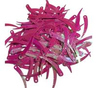 1000 lentejuelas planas color marfil con forma de chile, 5 x 32 mm, PVC, 1 orificio. Disponibles en 18 colores(Rose Red AB)