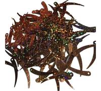 1000 lentejuelas planas color marfil con forma de chile, 5 x 32 mm, PVC, 1 orificio. Disponibles en 18 colores Para Ropa, Zapatos, Vestido, Bricolaje(Laser Brown)