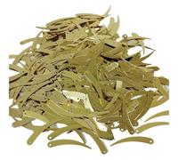 1000 lentejuelas planas color marfil con forma de chile, 5 x 32 mm, PVC, 1 orificio. Disponibles en 18 colores Para Ropa, Zapatos, Vestido, Bricolaje(Light Gold)