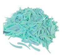 1000 lentejuelas planas color marfil con forma de chile, 5 x 32 mm, PVC, 1 orificio. Disponibles en 18 colores(Light Blue AB)