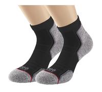 1000 Mile Run Anklet Men's (Twin Pack) (Recycled) Large Black/Grey Large Black/G