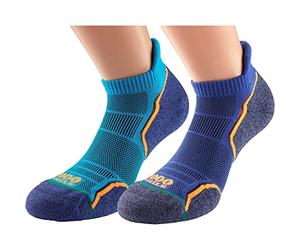 1000 Mile Run SS25 - Calcetines de correr para mujer (paquete doble)