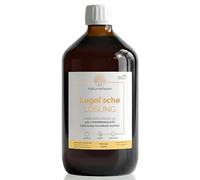 1000 ml de solución Lugolsche <5% en calidad farmacéutica (ph. eur.) - hergest. en Alemania - solución de yodo según la receta original en frasco de farmacéutico - incl. pipeta