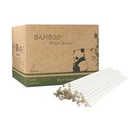 1000 Pajitas de Bambú para Café y Cóctel 13cm, 100% Biodegradables Paletinas de Café Agitadores de Cóctel Pajitas de Bamboo Desechables para Bebidas Cortas