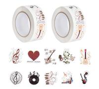 1000 PCS Pegatinas Musicales, 2 Rollos de Stickers Vintage Aesthetic